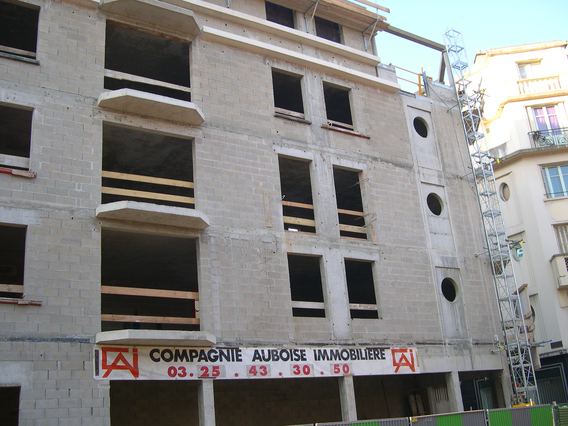  Immeuble en construction, rue Raymond Poncaré